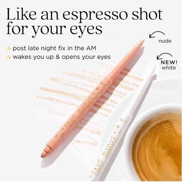🌻 Tarte Fake Awake White Vegan Waterline Highlight Eyeliner New FullSz - Picture 7 of 7